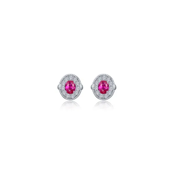 0.52 CTW Halo Stud Earrings In Sterling Silver Conti Jewelers Endwell, NY