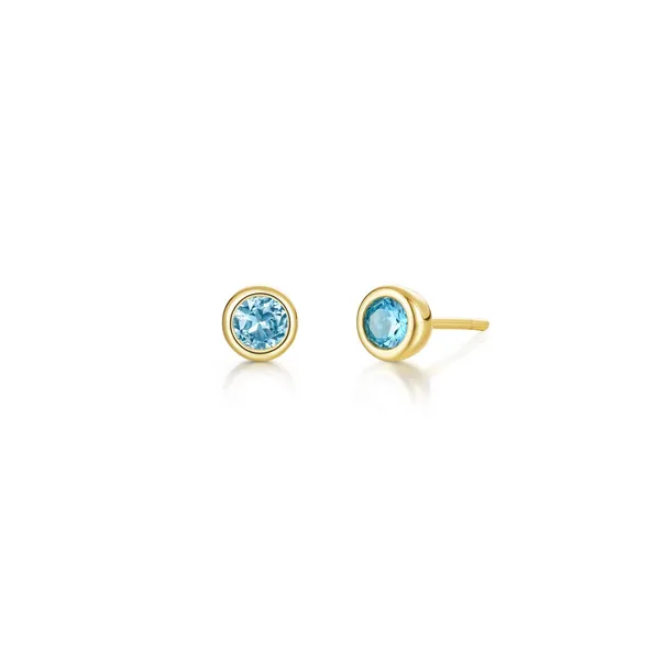 .34cttw Blue Topaz Stud Earrings in Sterling Silver Conti Jewelers Endwell, NY