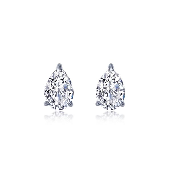 4 ctw. Pear-Shaped Solitaire Stud Earrings in Sterling Silver Conti Jewelers Endwell, NY