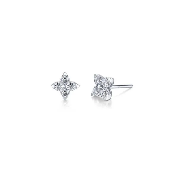 1/4 ct. tw. Simulated Diamond Trillium Bud Earrings in Yellow Gold Conti Jewelers Endwell, NY