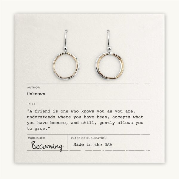 Friendship Circles Earrings in Sterling Silver and 14k Yellow Gold Fill Conti Jewelers Endwell, NY