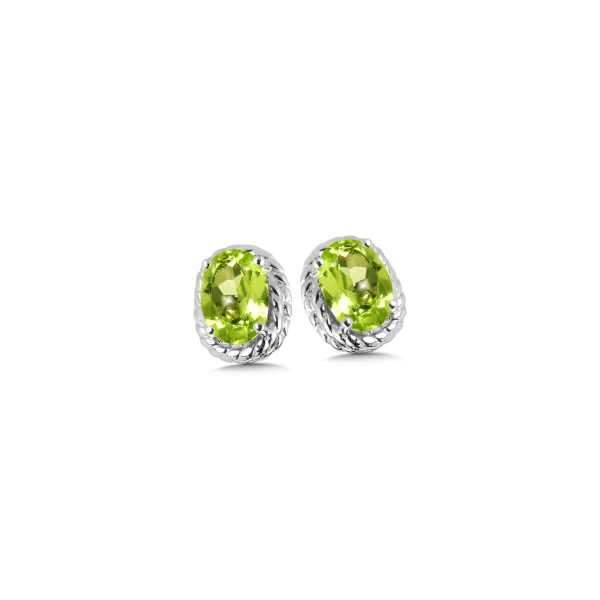 Peridot Birthstone Earrings in Sterling Silver Conti Jewelers Endwell, NY