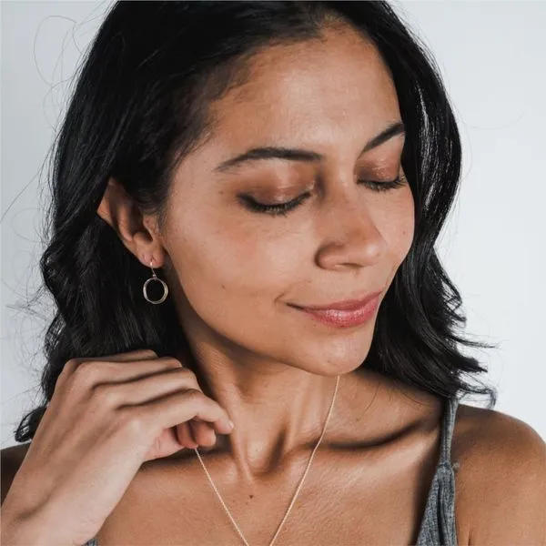 Friendship Circles Earrings in Sterling Silver and 14k Yellow Gold Fill Image 2 Conti Jewelers Endwell, NY