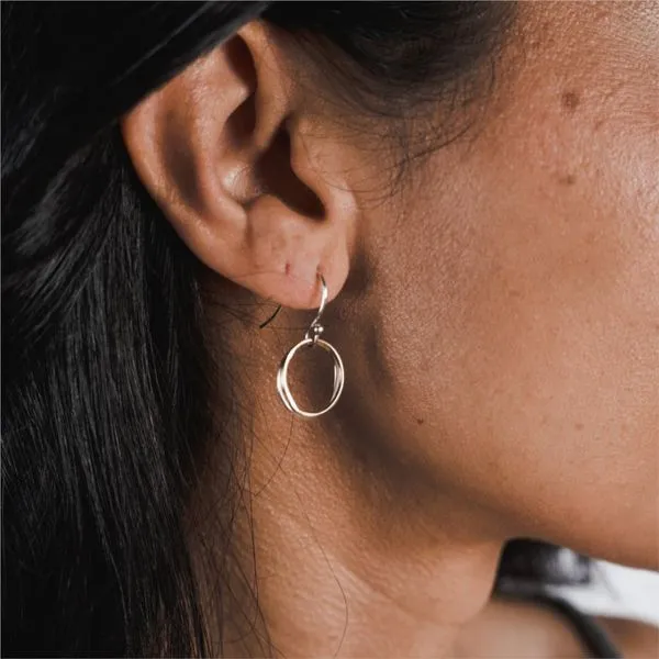 Friendship Circles Earrings in Sterling Silver and 14k Yellow Gold Fill Image 3 Conti Jewelers Endwell, NY