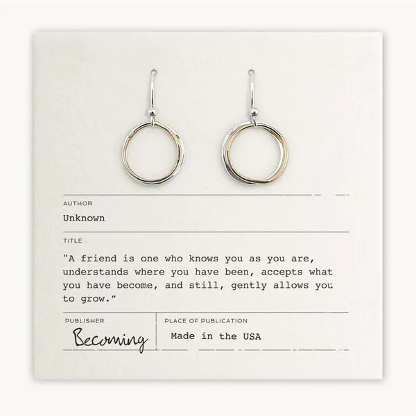 Friendship Circles Earrings in Sterling Silver and 14k Yellow Gold Fill Conti Jewelers Endwell, NY