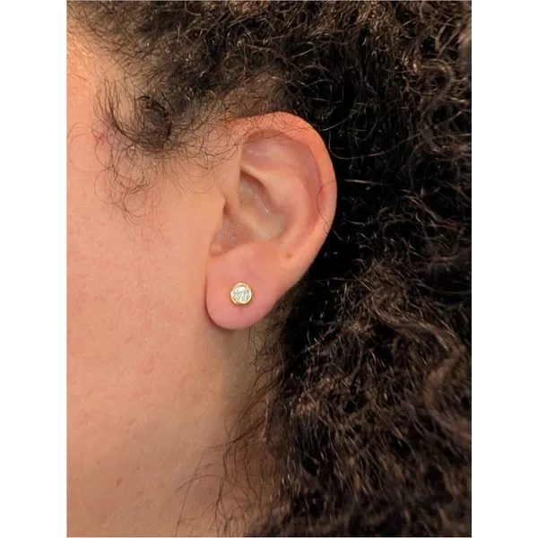 0.34 cttw. April Birthstone Earrings in Silver and Yellow Gold Image 2 Conti Jewelers Endwell, NY