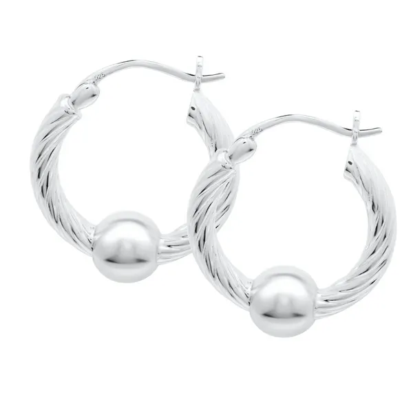 20mm Twist Wire Cape Cod Earrings in Sterling Silver Conti Jewelers Endwell, NY