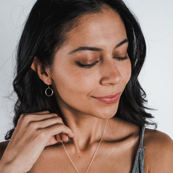 Friendship Circles Earrings in Sterling Silver and 14k Yellow Gold Fill Image 2 Conti Jewelers Endwell, NY