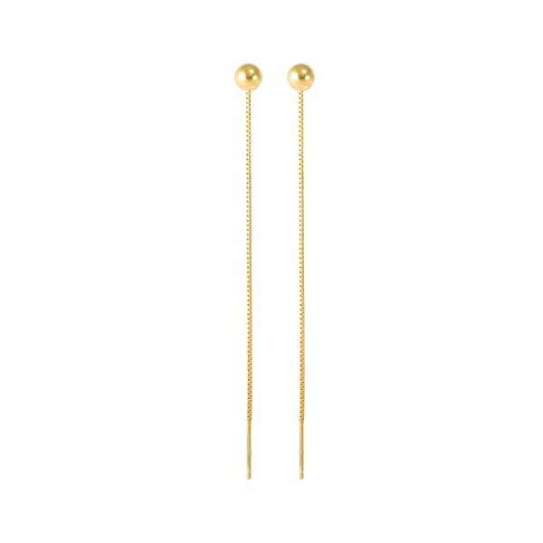 Ball Threader Earring in Yellow Gold Conti Jewelers Endwell, NY