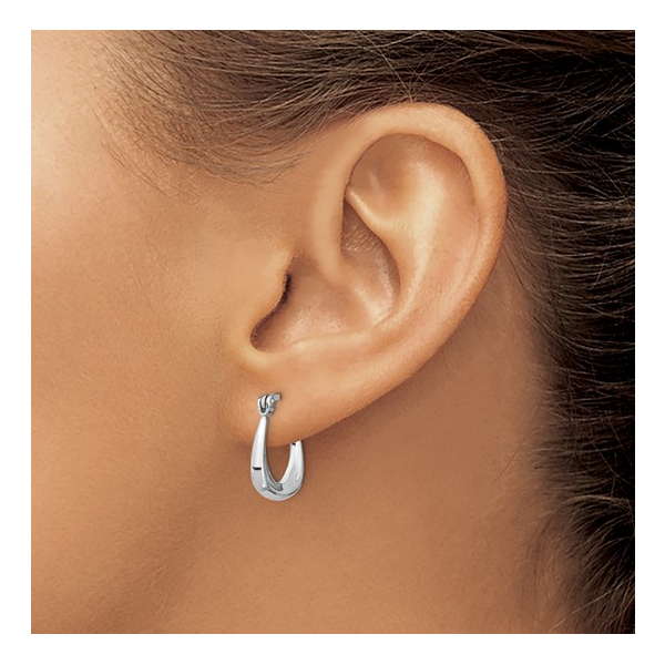 Sterling Silver RHP HUGGIE EARRINGS Image 2 Conti Jewelers Endwell, NY