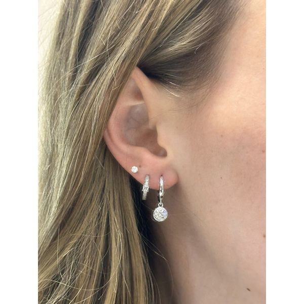 SS 0.92cttw Bezel Huggie Image 2 Conti Jewelers Endwell, NY