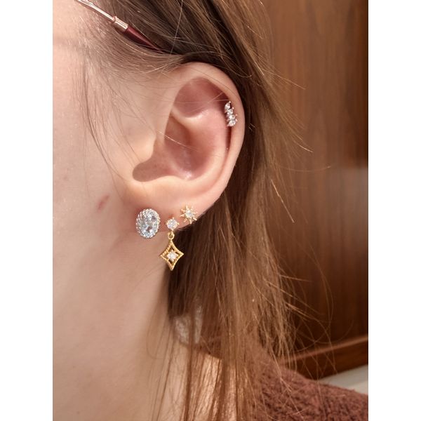 Aquamarine Birthstone Earrings in Sterling Silver Image 2 Conti Jewelers Endwell, NY