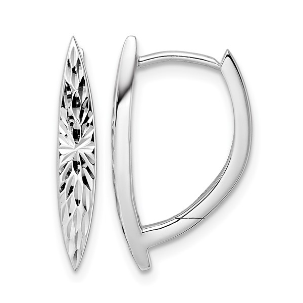 SS Starburst Diamond Cut Earring Hoops Conti Jewelers Endwell, NY