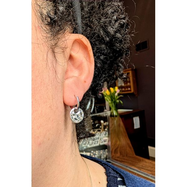 Mirage Reflect Hoop Earrings in Sterling Silver Image 2 Conti Jewelers Endwell, NY