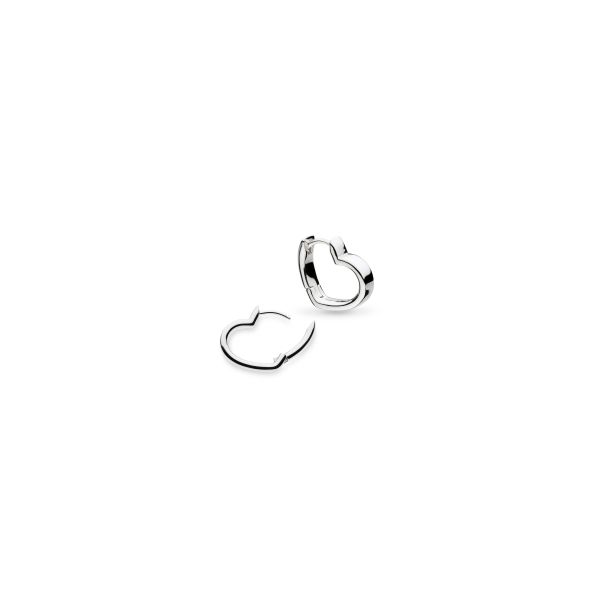Love Heart Hoop Earrings in Sterling Silver Conti Jewelers Endwell, NY