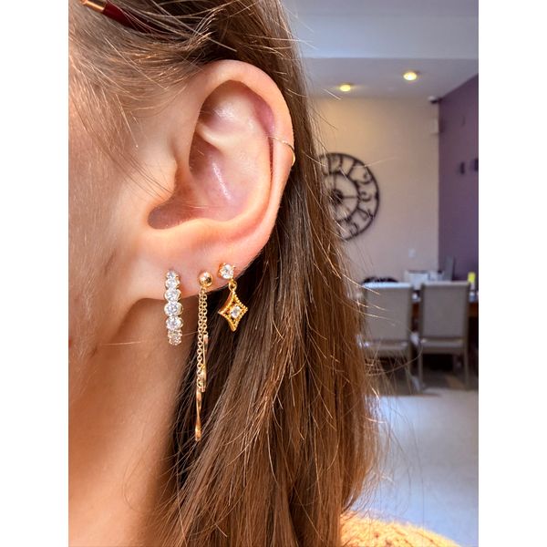 SS YGP Small Willow Hoop Earrings Image 2 Conti Jewelers Endwell, NY