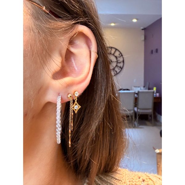 Large Alina Round Hoop Earrings Image 2 Conti Jewelers Endwell, NY