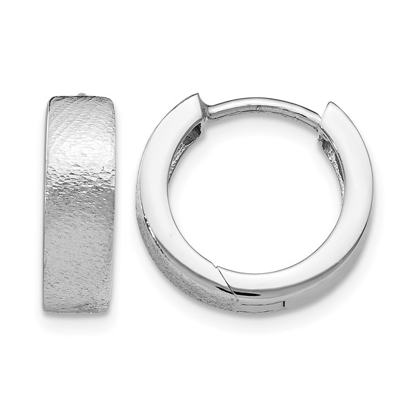 SS Radiant Textured Earring Hoops Conti Jewelers Endwell, NY