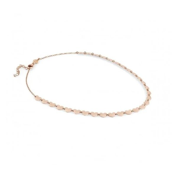 Short Armonie Necklace Full of Hearts in 22k Rose Gold Image 3 Conti Jewelers Endwell, NY