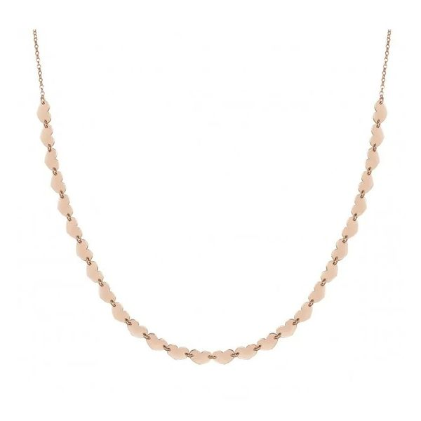 Short Armonie Necklace Full of Hearts in 22k Rose Gold Conti Jewelers Endwell, NY