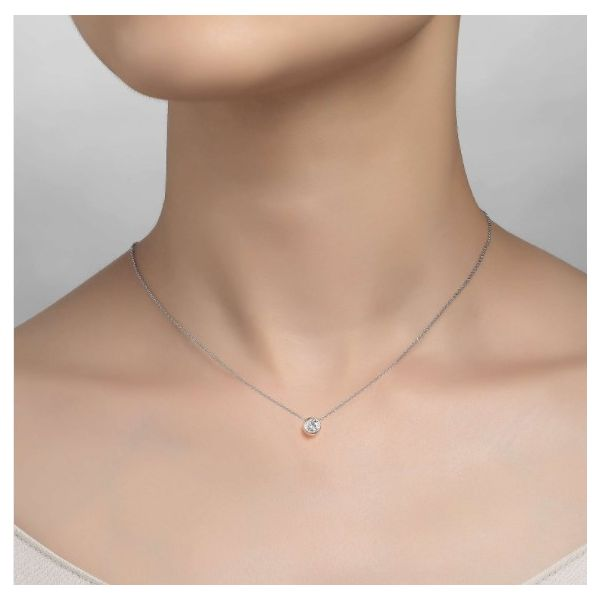 Solitaire Slider Necklace Image 2 Conti Jewelers Endwell, NY