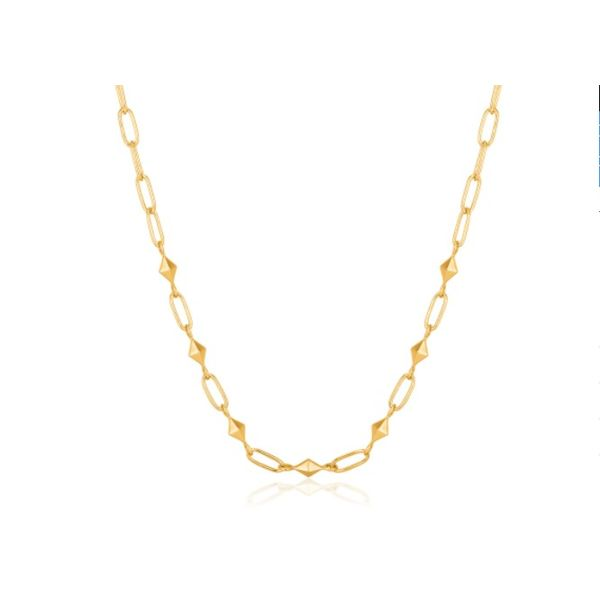 Gold Heavy Spike Necklace Conti Jewelers Endwell, NY