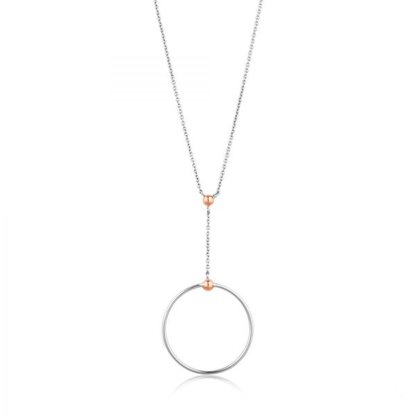 Oribt Drop Circle Necklace in Sterling Silver Conti Jewelers Endwell, NY