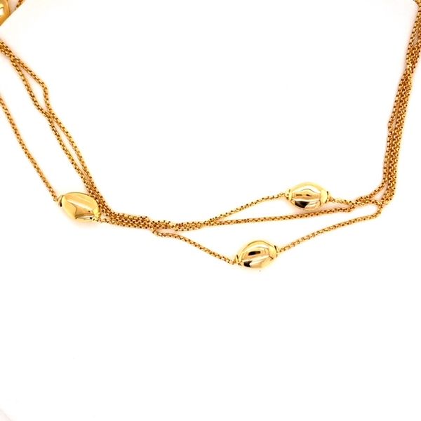 Triple Strand Iside Necklace in 24k Yellow Gold Conti Jewelers Endwell, NY