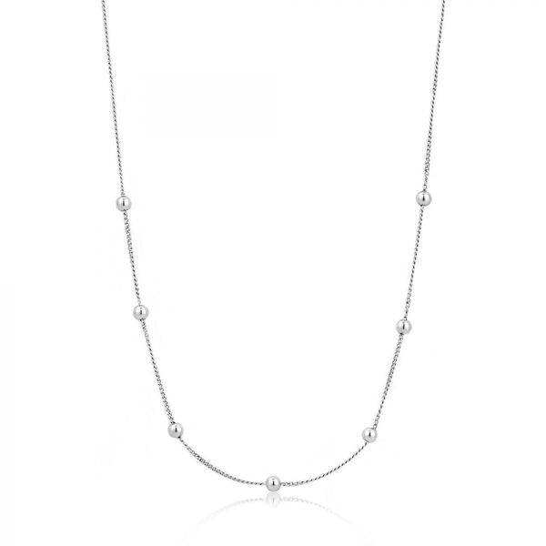 Silver Modern Beaded Necklace Conti Jewelers Endwell, NY