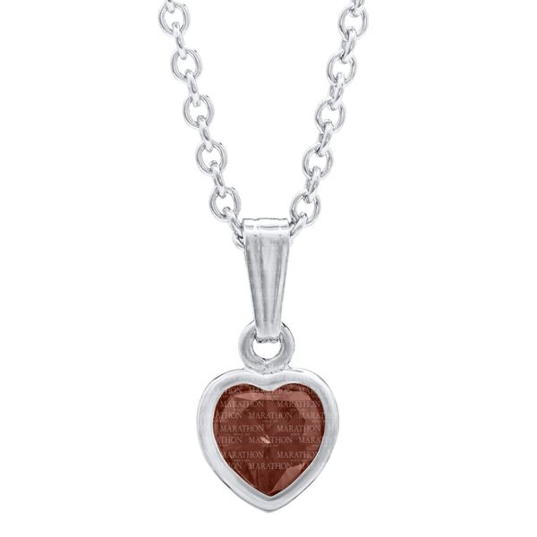 Girls Heart Pendant with January CZ in Sterling Silver Image 2 Conti Jewelers Endwell, NY