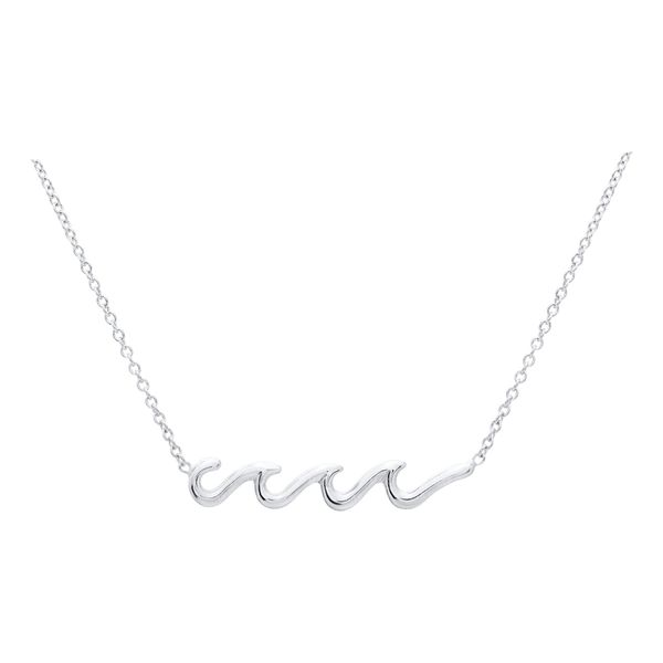 Triple Wave Pendant Necklace in Sterling Silver Conti Jewelers Endwell, NY