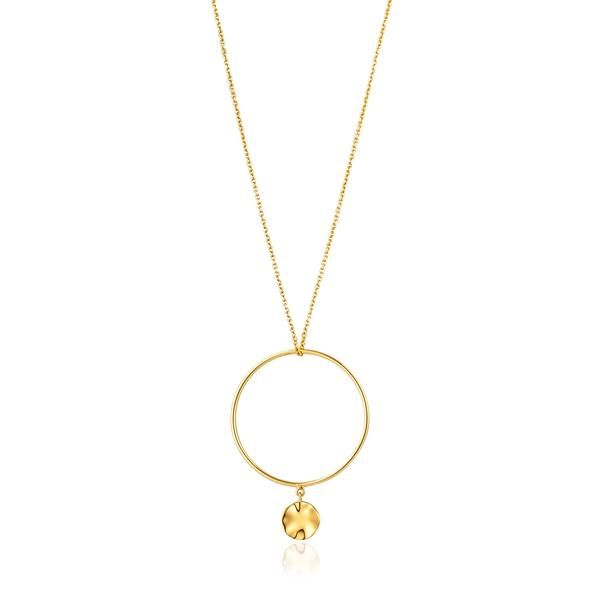 Gold Ripple Circle Necklace Conti Jewelers Endwell, NY