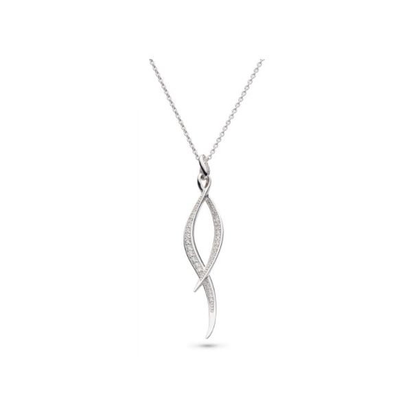 Entwine Twine Twist Pavé CZ Necklace Conti Jewelers Endwell, NY