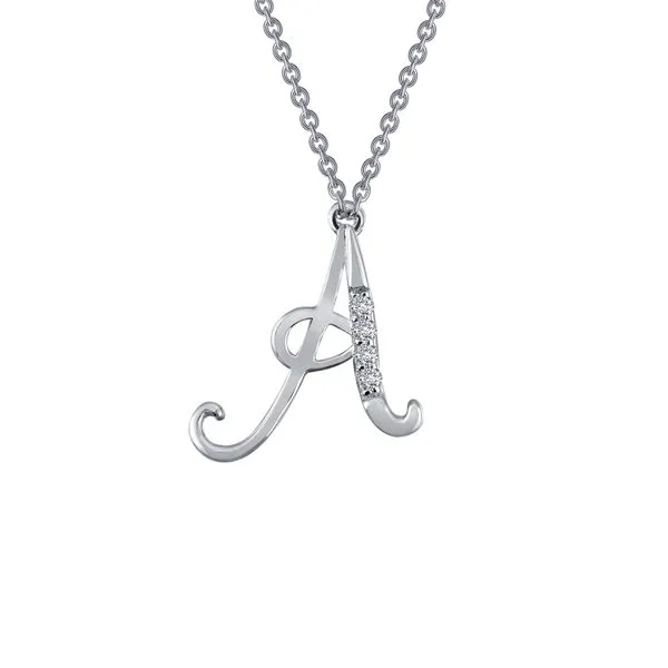 Letter A Pendant Necklace Conti Jewelers Endwell, NY