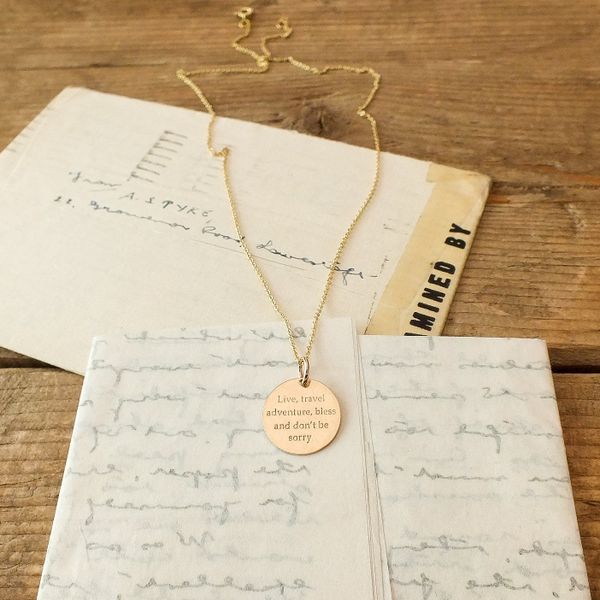 Travel Adventure Necklace in 14k Yellow Gold Fill Image 2 Conti Jewelers Endwell, NY