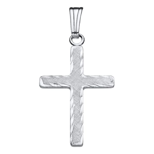 Hand Engraved Cross Necklace in Sterling Silver Conti Jewelers Endwell, NY