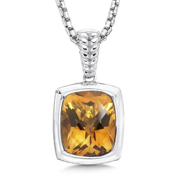 Citrine Essentials Pendant Necklace in Sterling Silver Conti Jewelers Endwell, NY