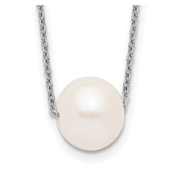 17 inch 10-11mm White Pearl Necklace in Sterling Silver Conti Jewelers Endwell, NY