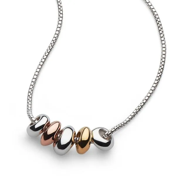 Coast Tumble Golden Necklace in Sterling Silver, 18k Yellow & Rose Gold Conti Jewelers Endwell, NY