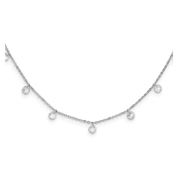 Cubic Zirconia Station Necklace in Sterling Silver Conti Jewelers Endwell, NY