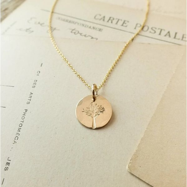 Family Tree Necklace in 14k Gold Foll Conti Jewelers Endwell, NY