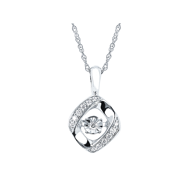 Diamond Pendant In Sterling Silver Conti Jewelers Endwell, NY