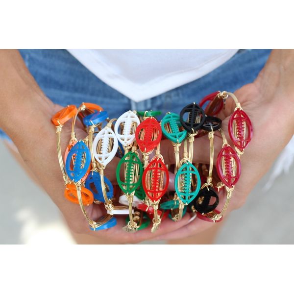 The Acrylic Football Bangle Bracelet Image 2 Conti Jewelers Endwell, NY