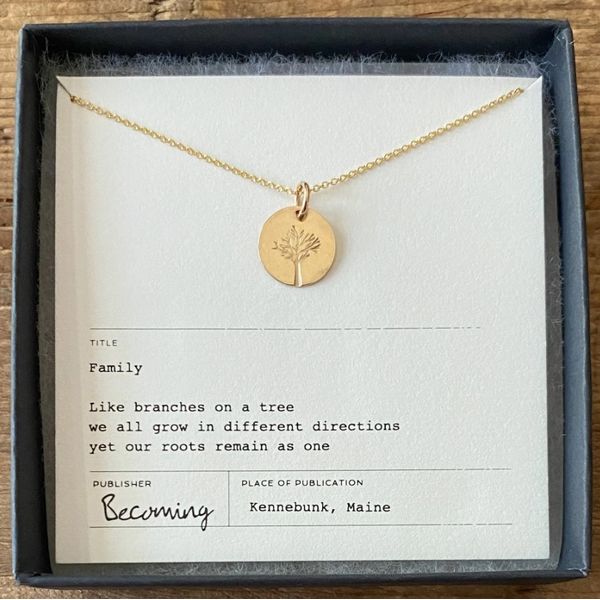 Family Tree Necklace in 14k Gold Foll Image 2 Conti Jewelers Endwell, NY
