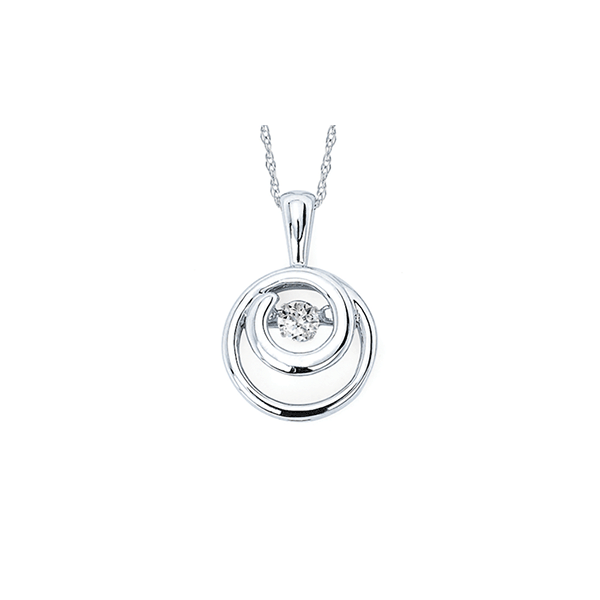 Embedded Circle Pendant In Sterling Silver Conti Jewelers Endwell, NY