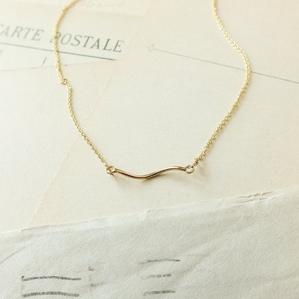 Path Necklace in Yellow Gold Image 2 Conti Jewelers Endwell, NY