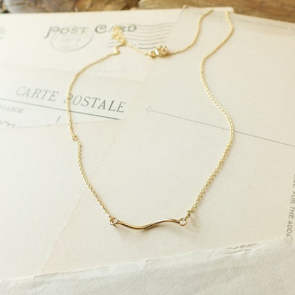 Path Necklace in Yellow Gold Image 3 Conti Jewelers Endwell, NY