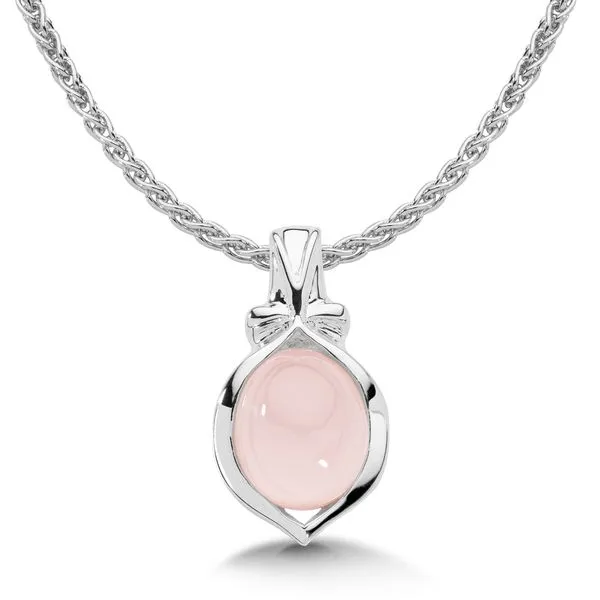 Rose Quartz Pendant Necklace Conti Jewelers Endwell, NY