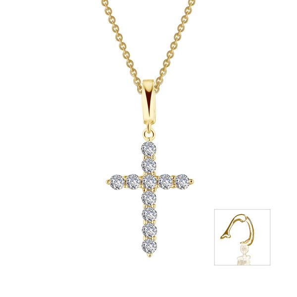 0.55 CTW Cross Pendant Necklace in Gold Conti Jewelers Endwell, NY