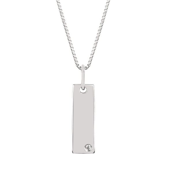 Rectangle Disc Pendant In Sterling Silver Conti Jewelers Endwell, NY